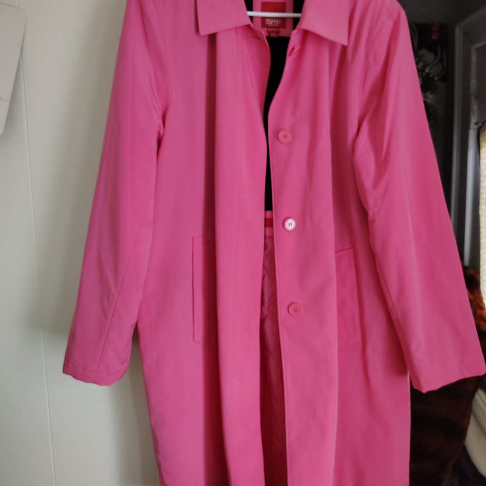Esprit Vibrant Pink Trench Coat
